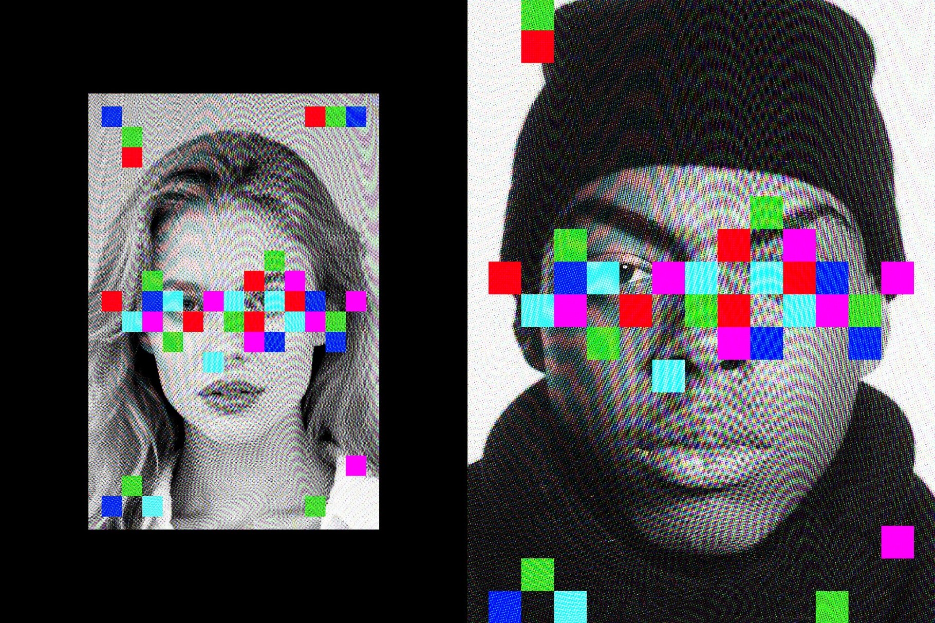 Screen Glitch Photo Effect