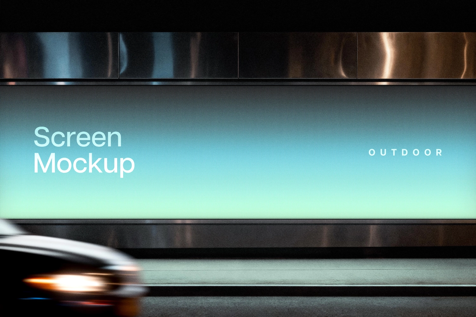 Outdoor Wide Screen Mockup