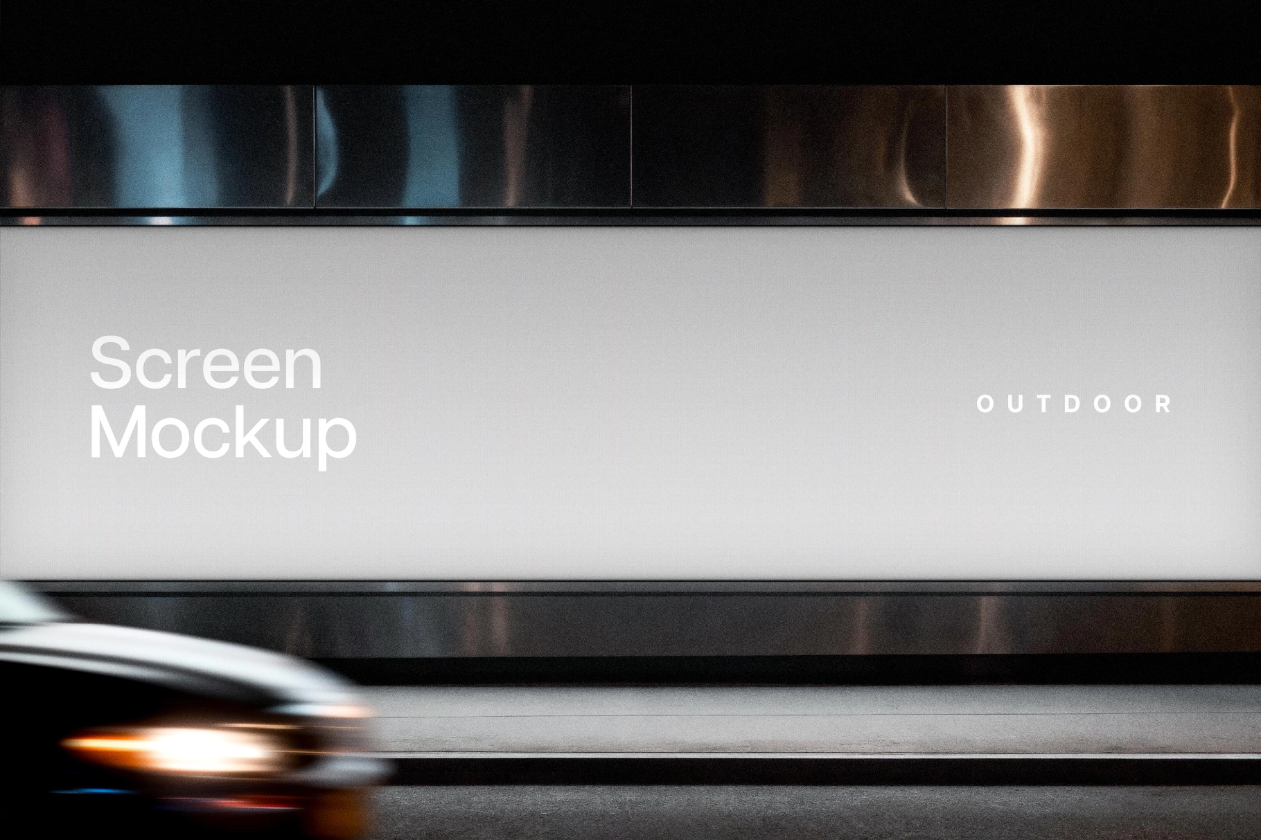 Outdoor Wide Screen Mockup