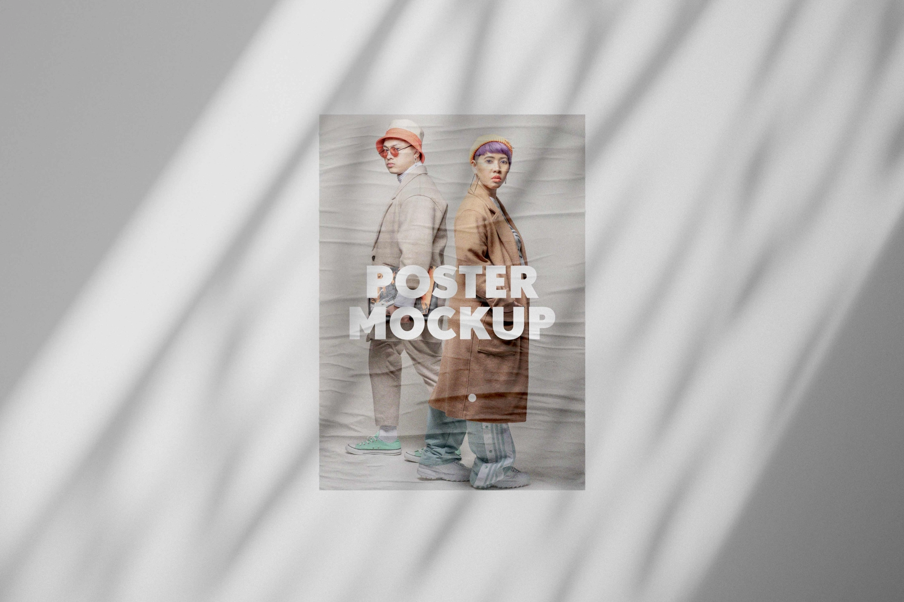 Poster Mockup with Shadow Overlay