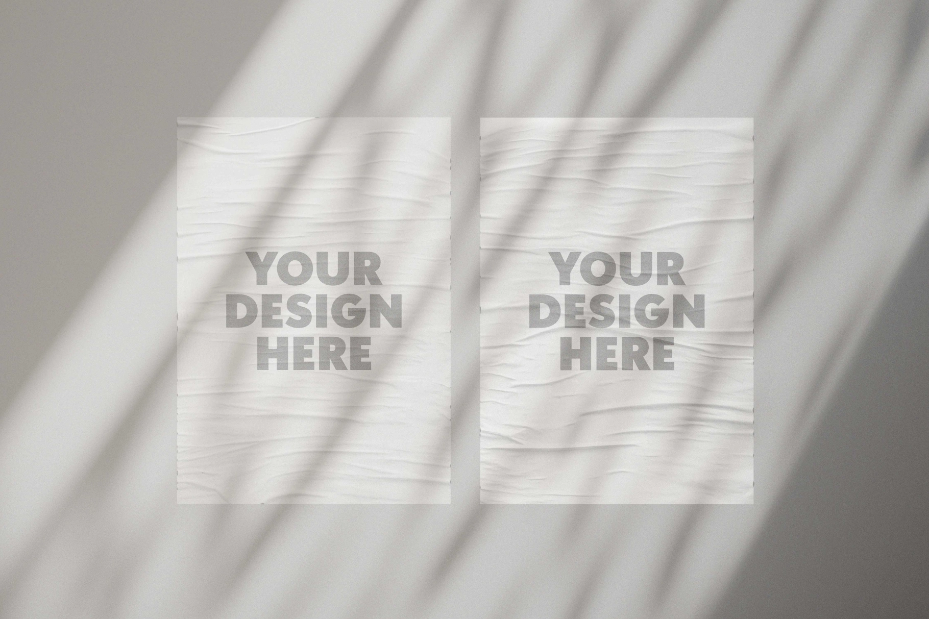 Poster Mockup with Shadow Overlay
