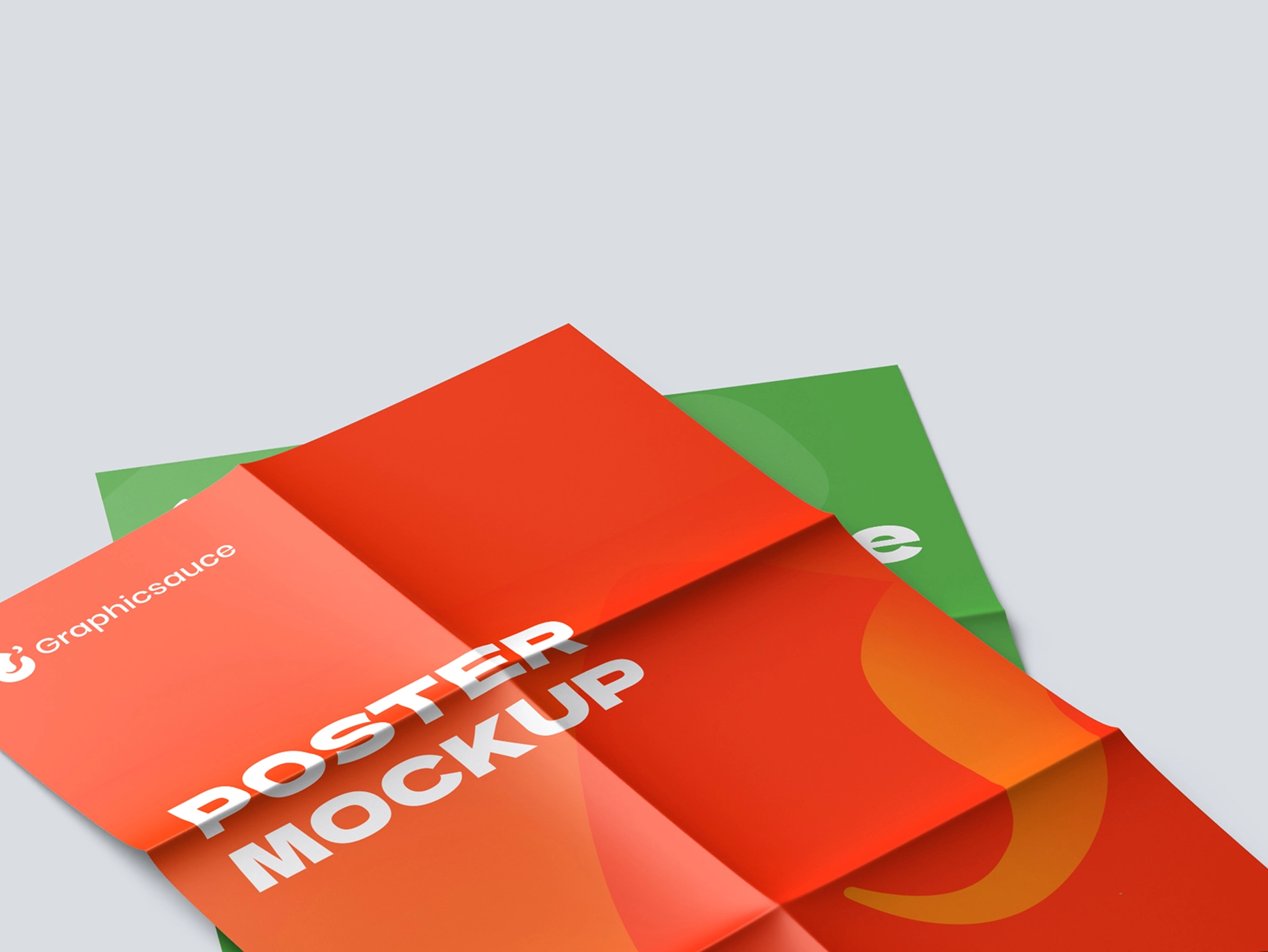 Folded Poster Mockup Stack It