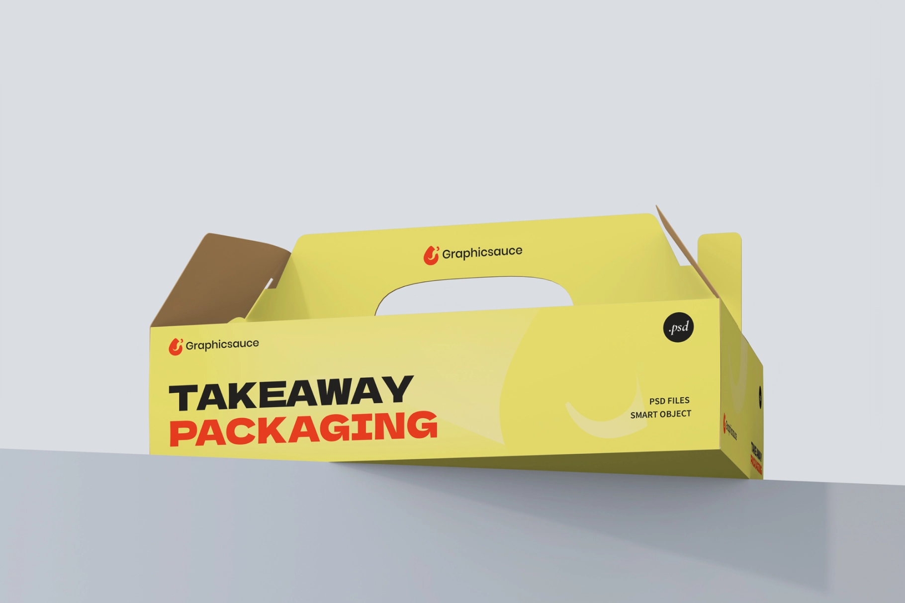 Takeaway Packaging Mockup Low Angle View