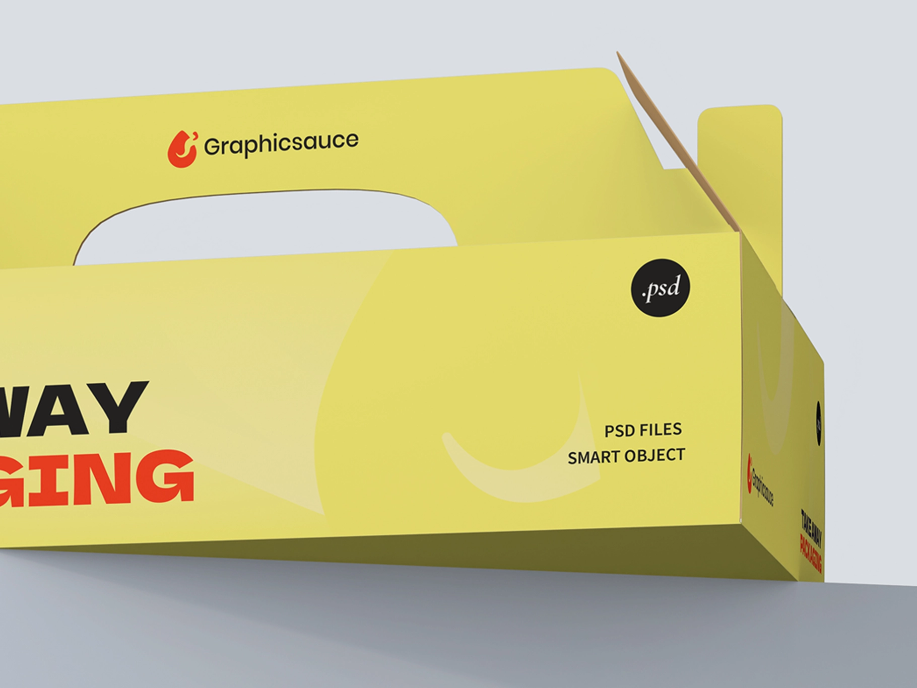 Takeaway Packaging Mockup Low Angle View