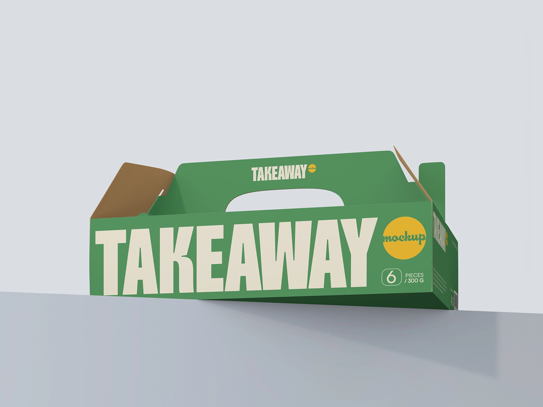 Takeaway Packaging Mockup Low Angle View