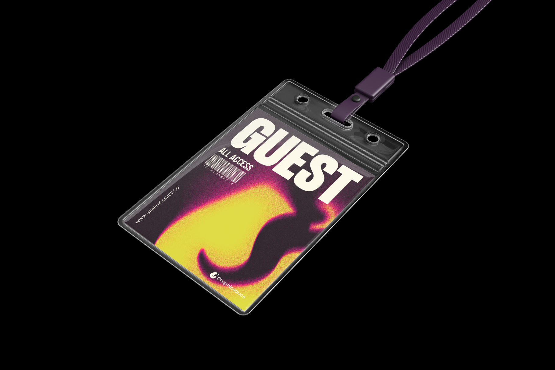 ID Badge Mockup Isometric