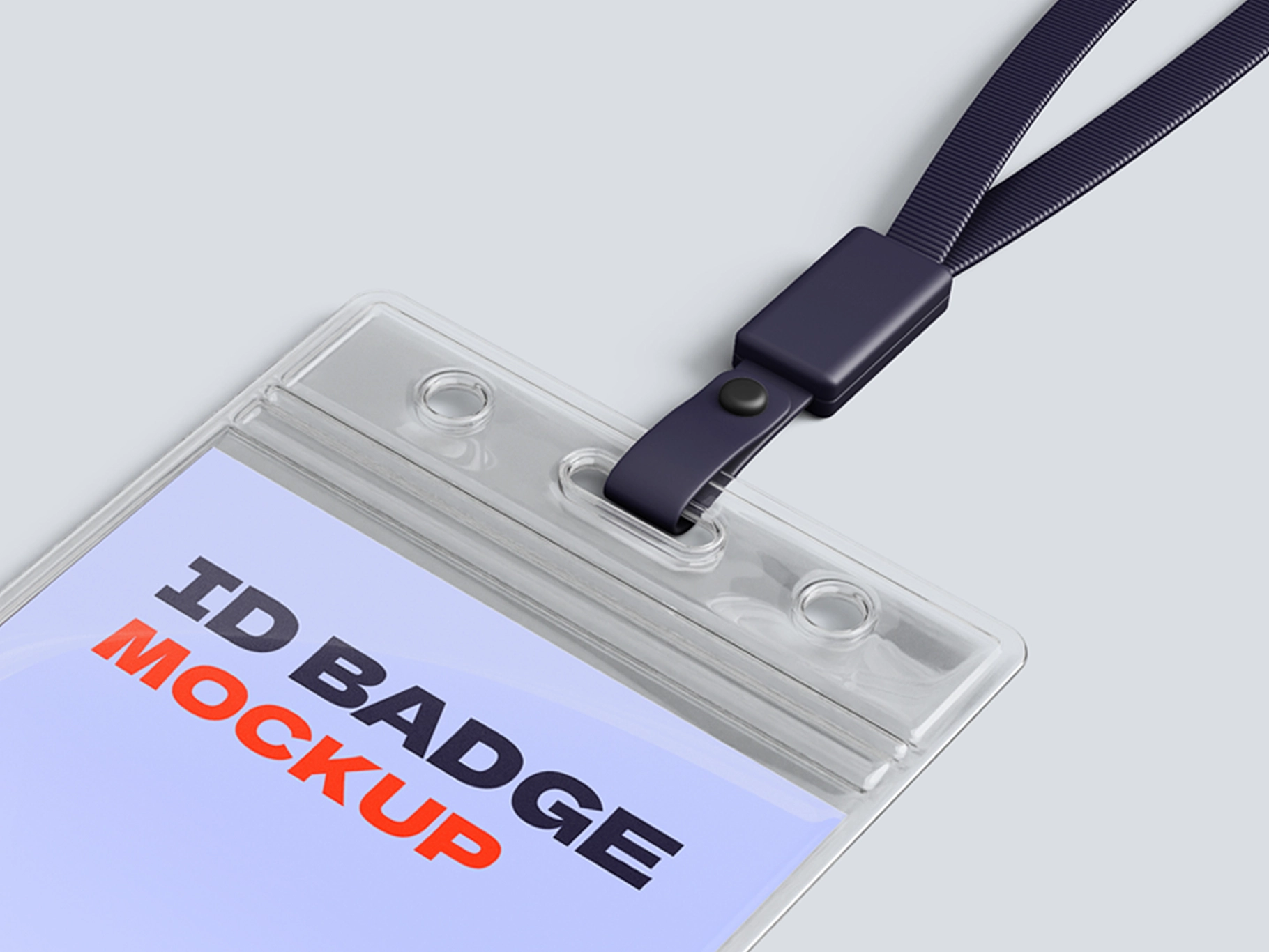 ID Badge Mockup Isometric