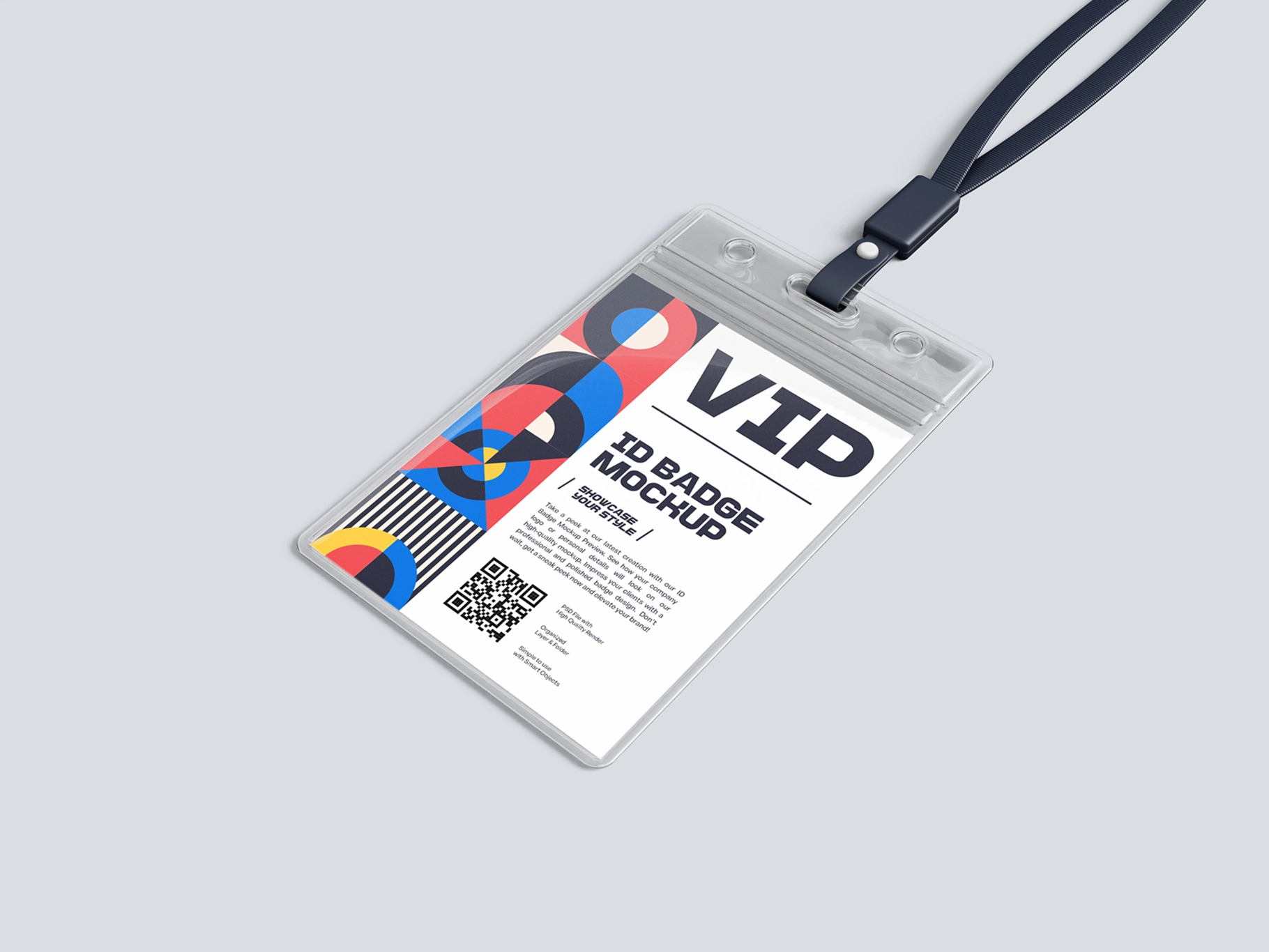 ID Badge Mockup Isometric