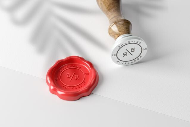 Wax Seal Stamp Logo Mockups
