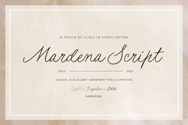 Mardena - Casual Handwritten Script