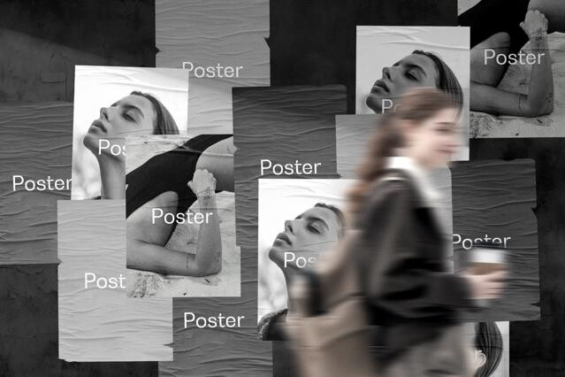 Mixed Fashion Poster Wall Mockup