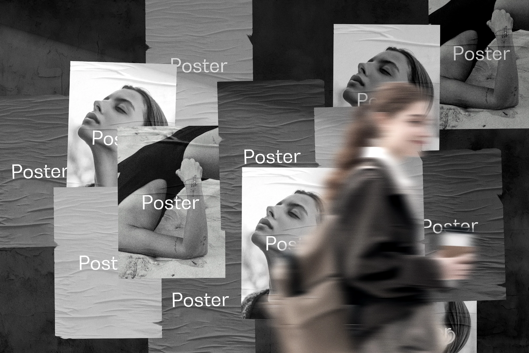 Mixed Fashion Poster Wall Mockup