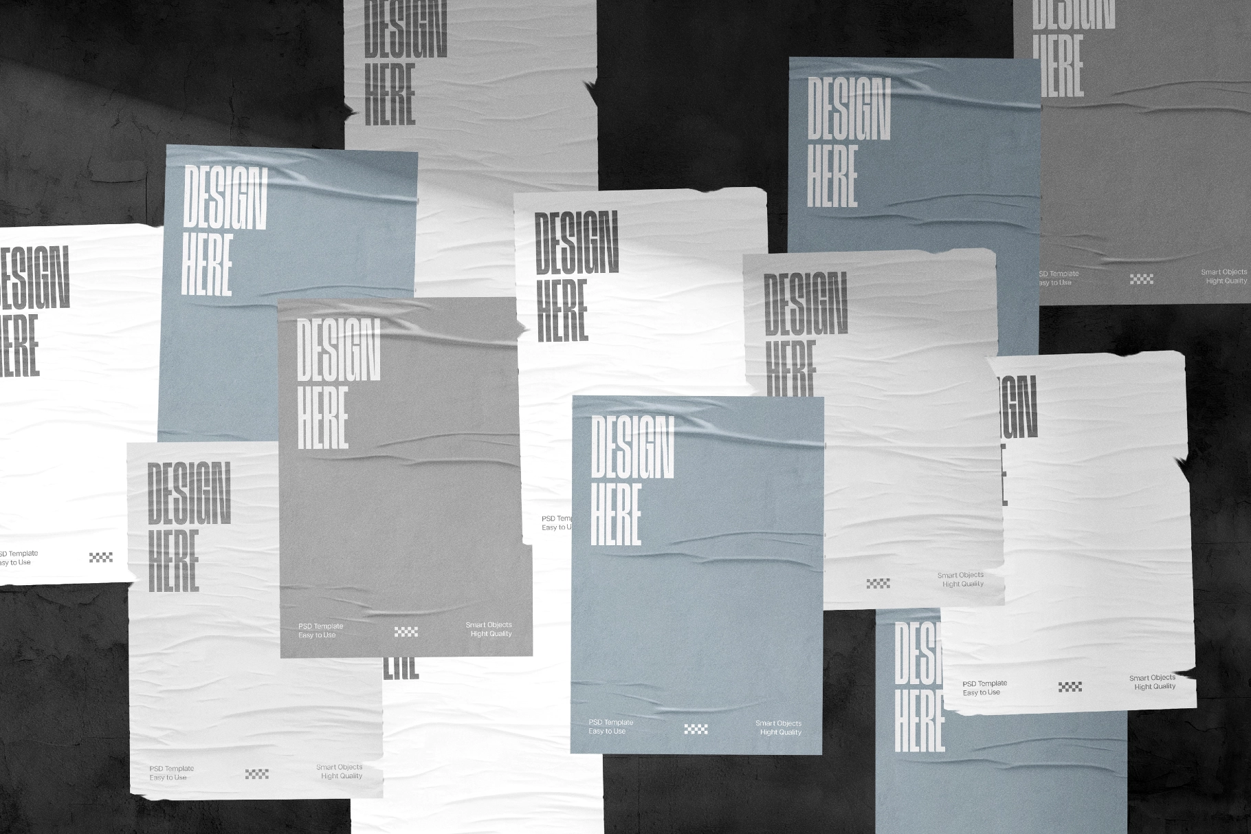 Mixed Fashion Poster Wall Mockup