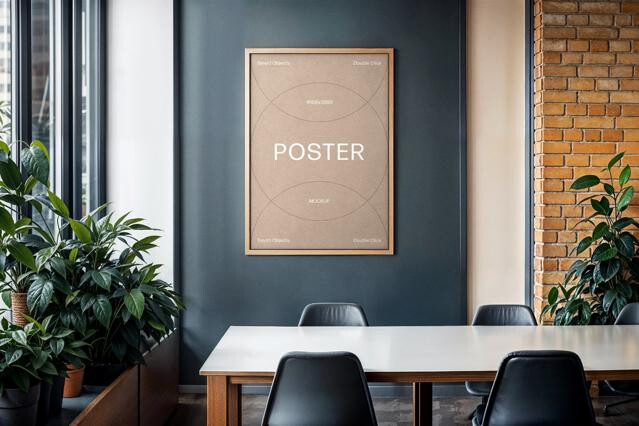 Meeting Room Poster Mockup