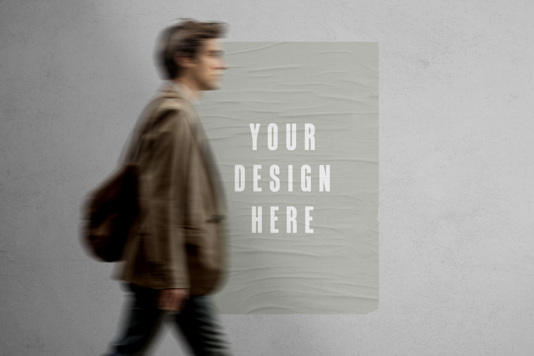 Minimal Glued Wall Poster Mockups