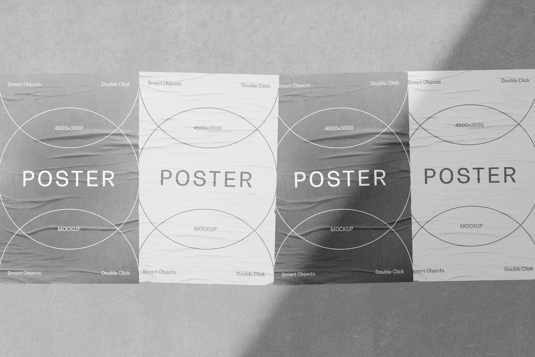 Overlaid Glued Posters Mockup