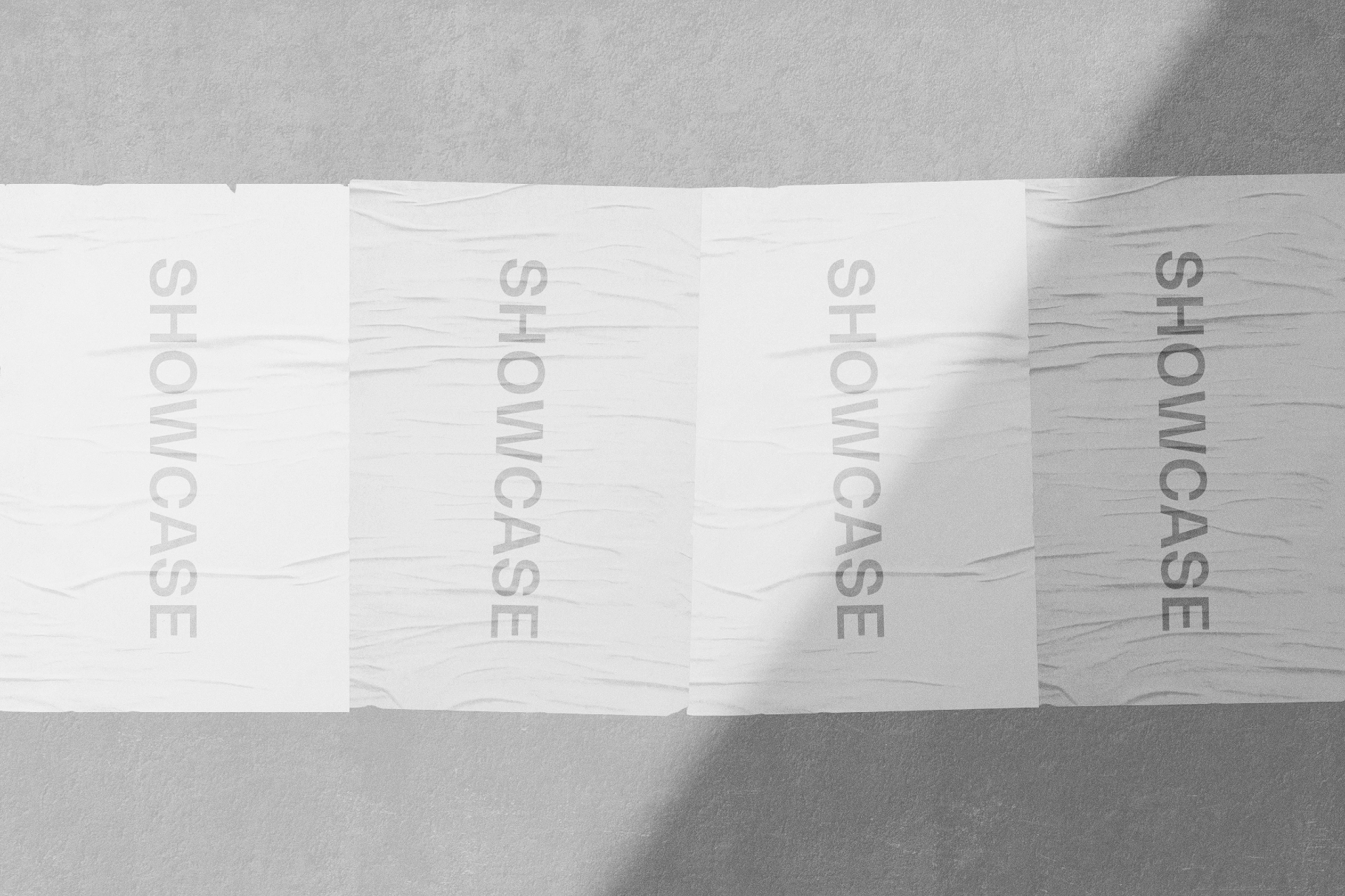 Overlaid Glued Posters Mockup