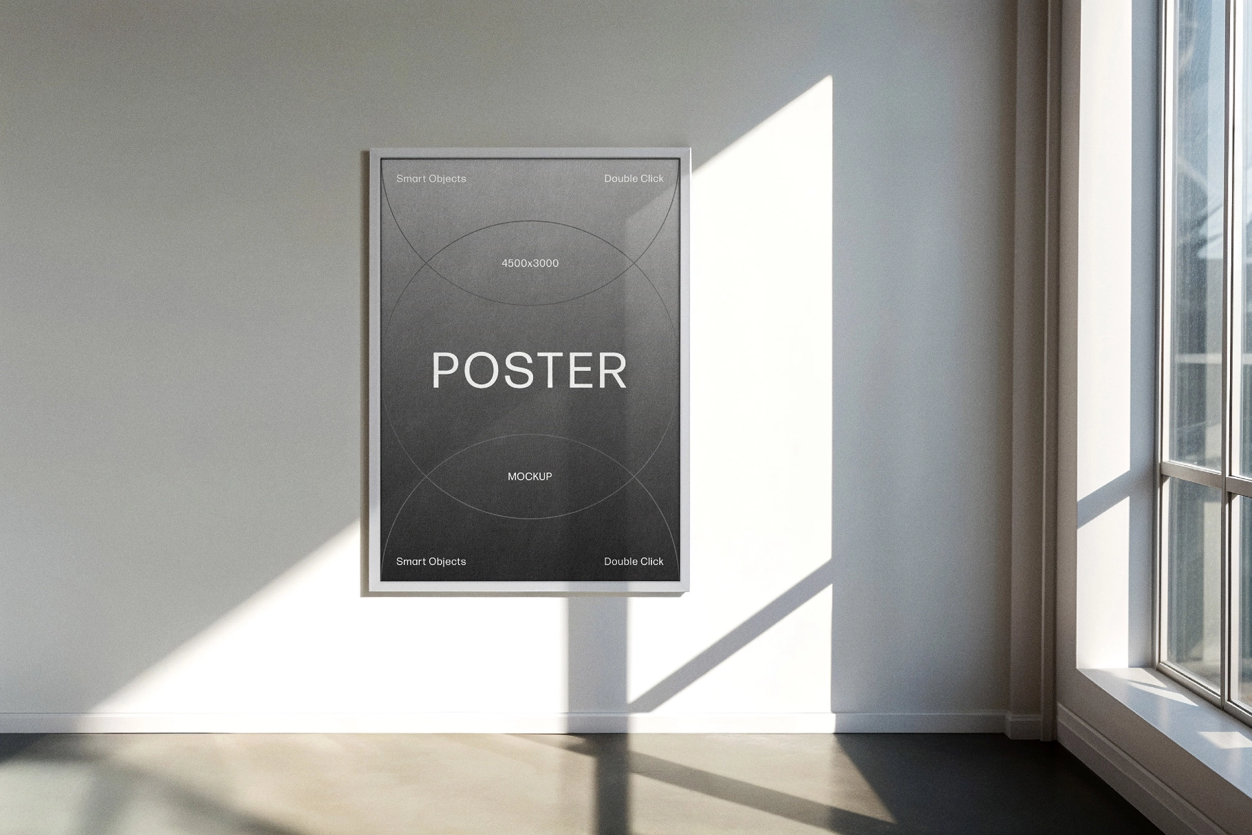 Minimalist Studio Poster Mockup