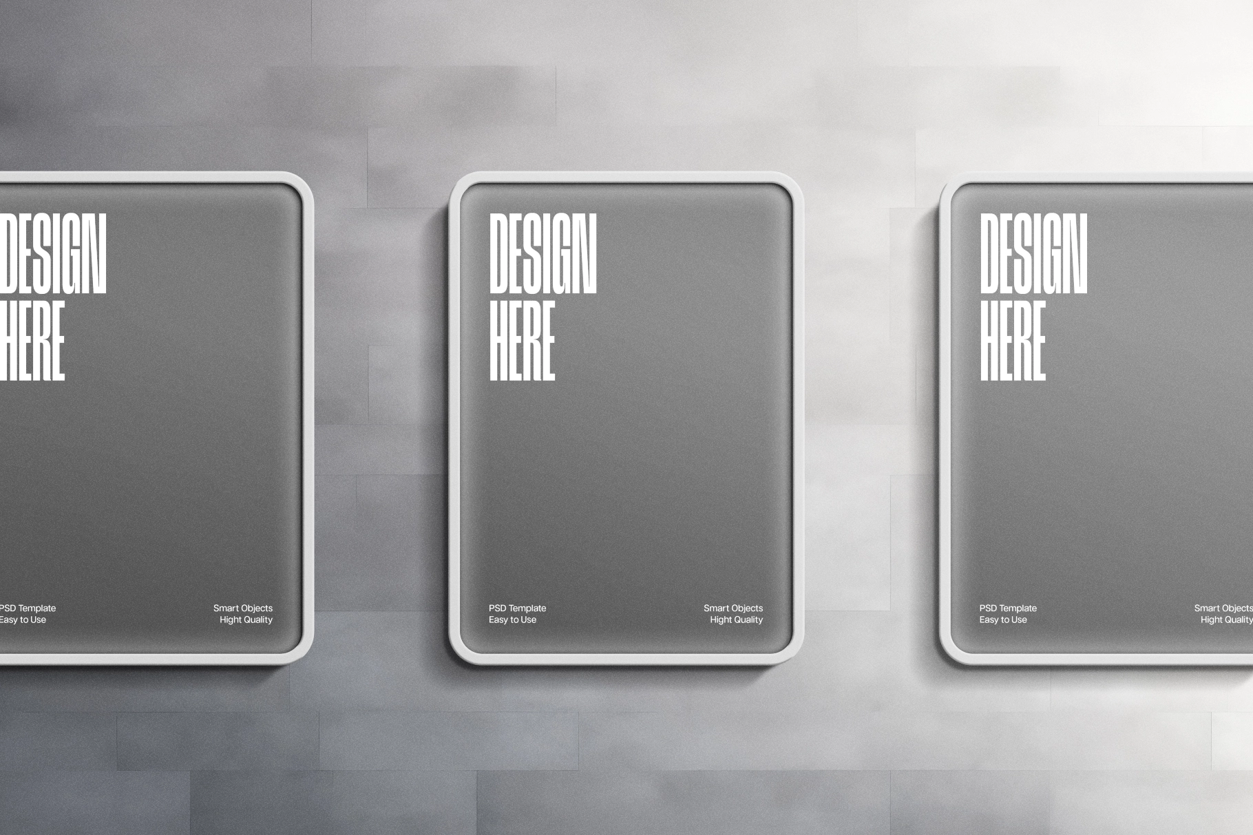 Concrete Wall Lightbox Mockup