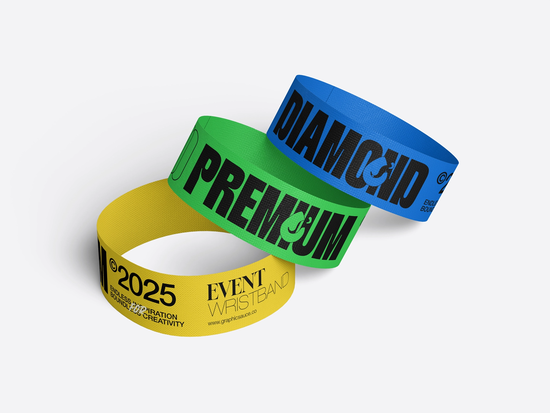 Paper Wristband Mockup Stack It