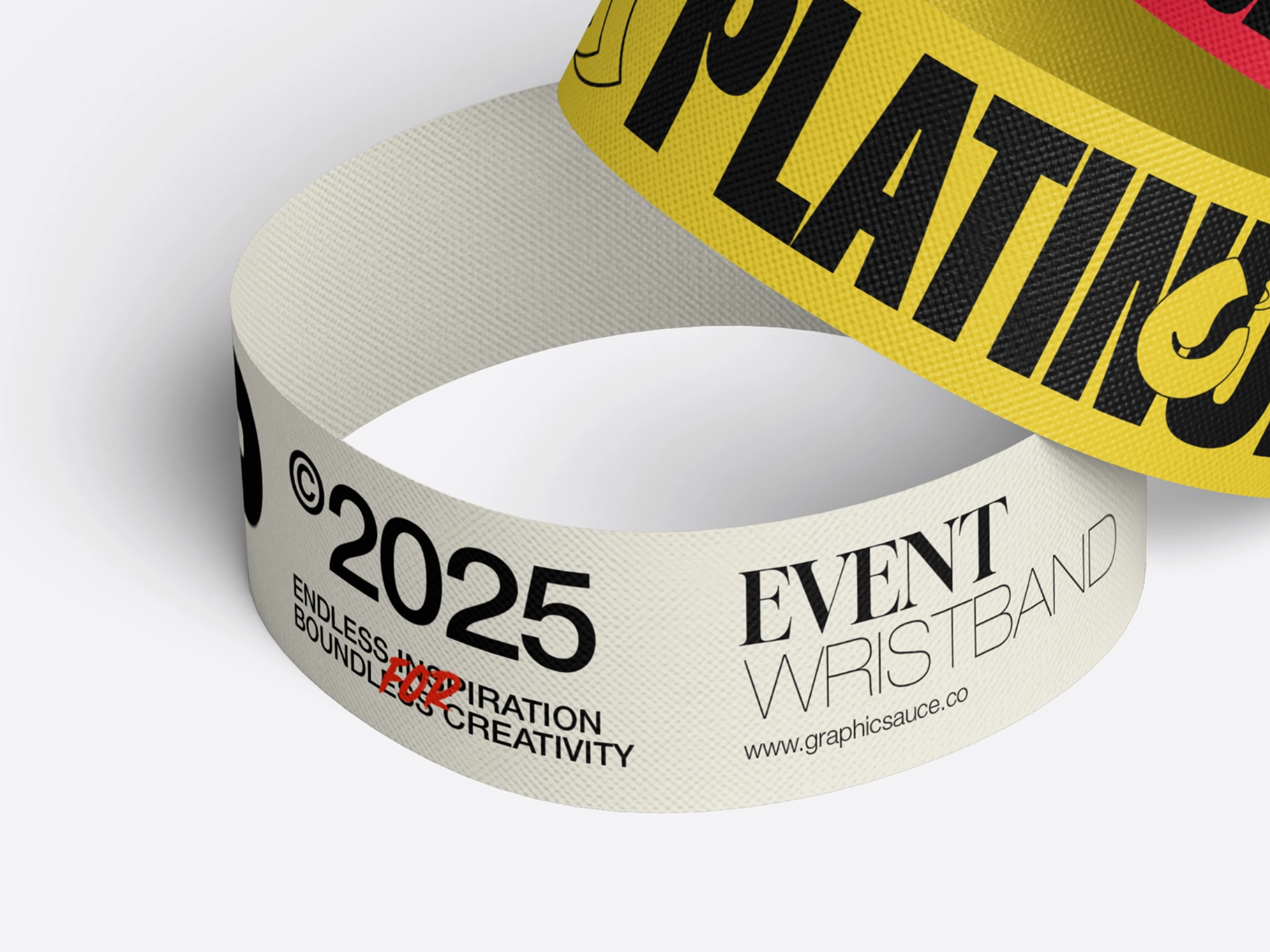 Paper Wristband Mockup Stack It