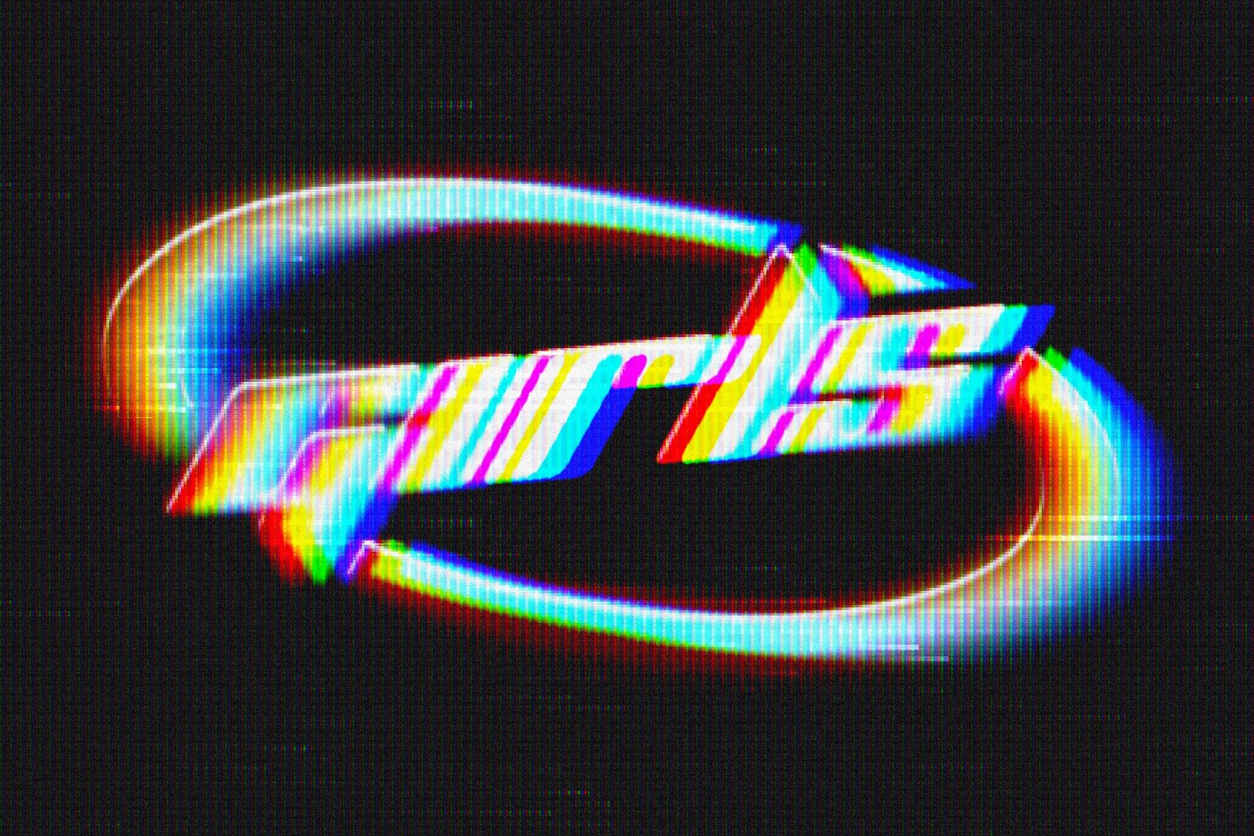 Neon CRT Blurry Text Effect