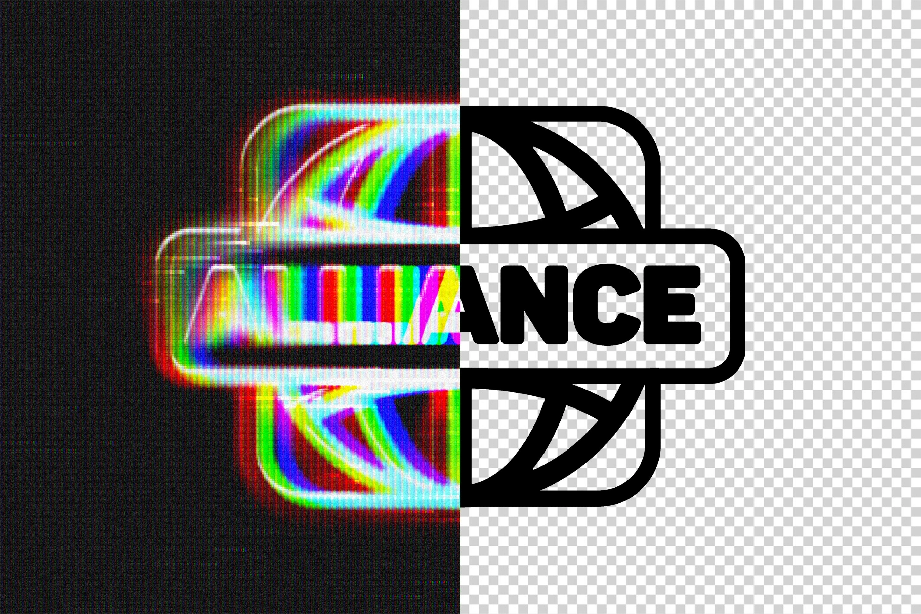 Neon CRT Blurry Text Effect