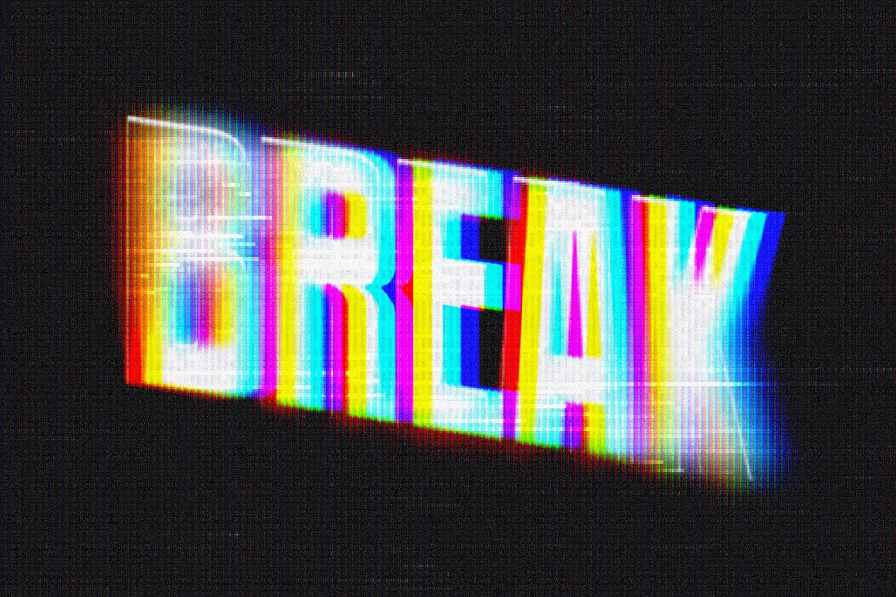 Neon CRT Blurry Text Effect