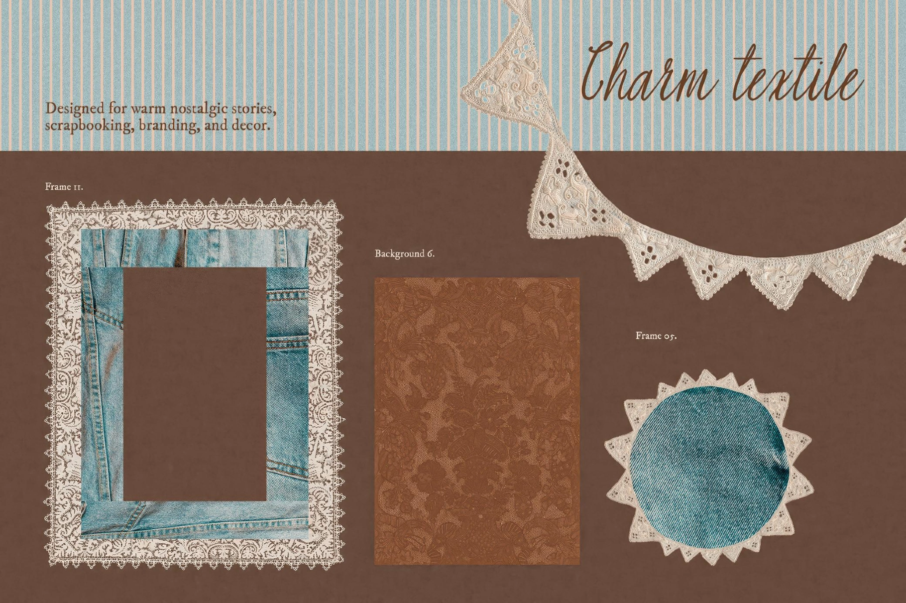 Charm Denim & Lace Textures