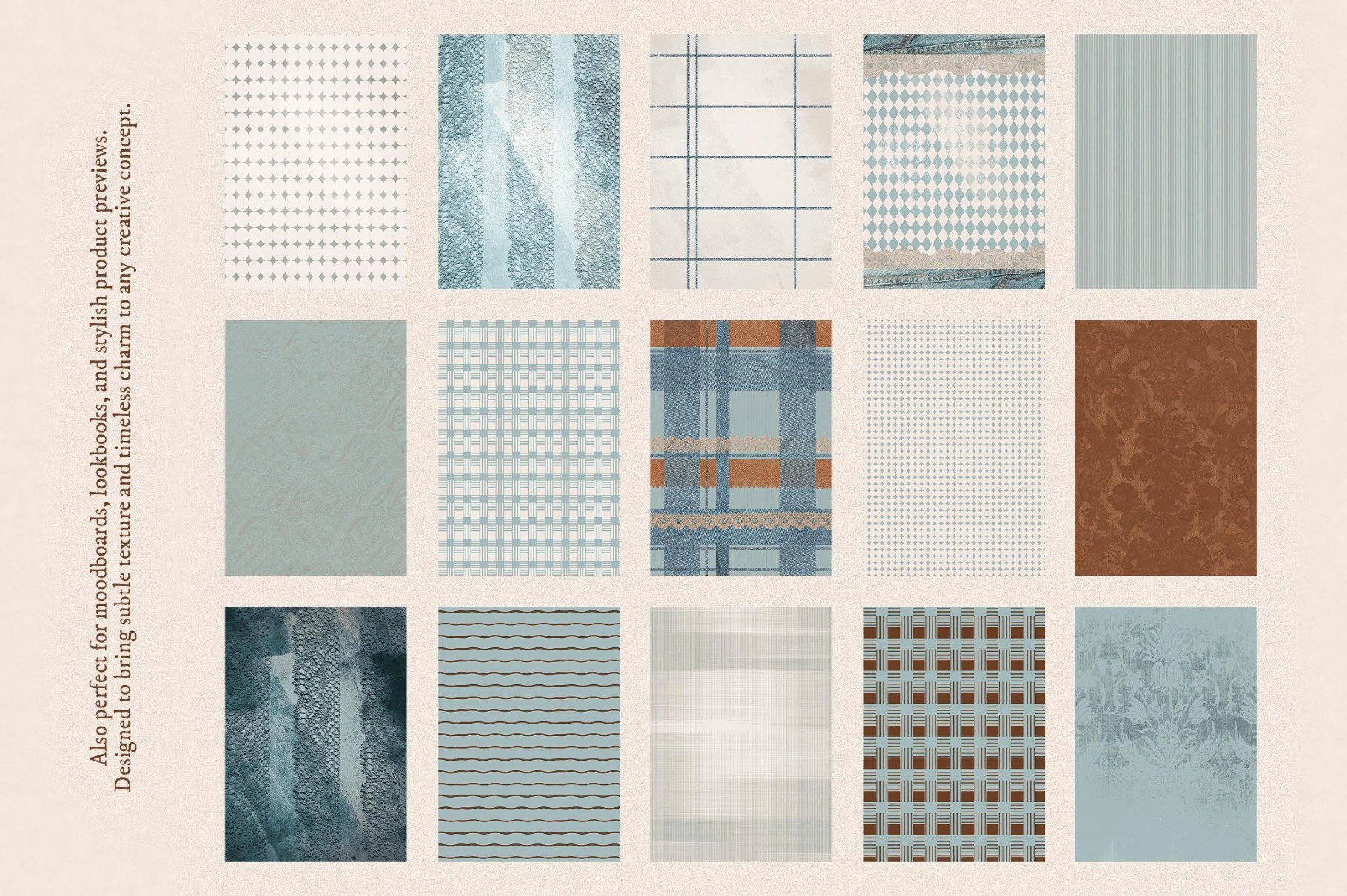 Charm Denim & Lace Textures