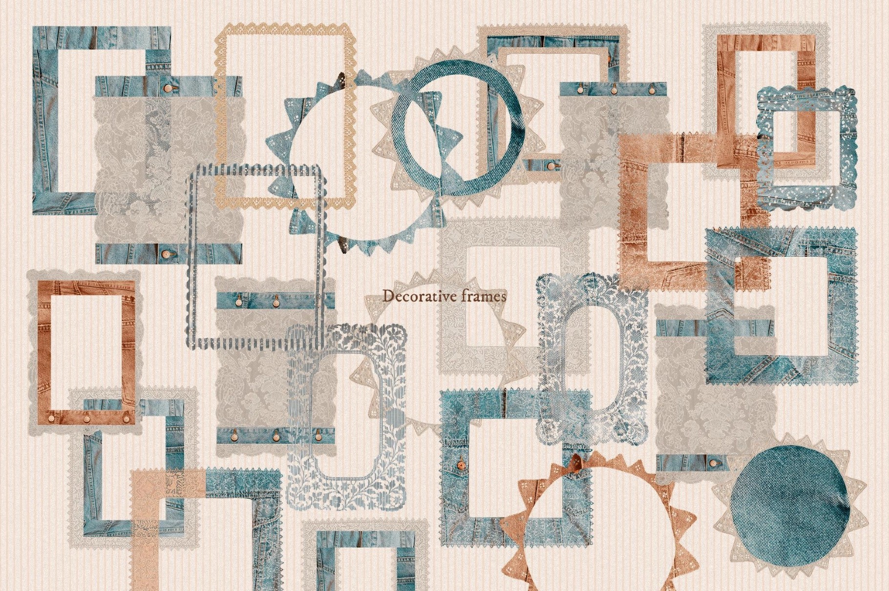 Charm Denim & Lace Textures