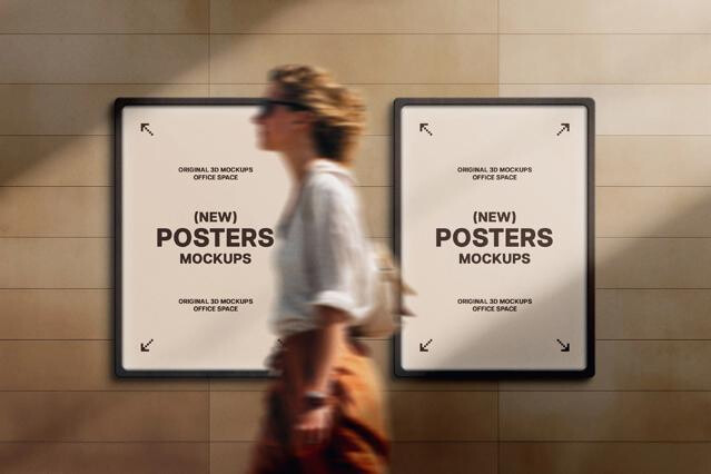 Neutral Framed Poster Mockup