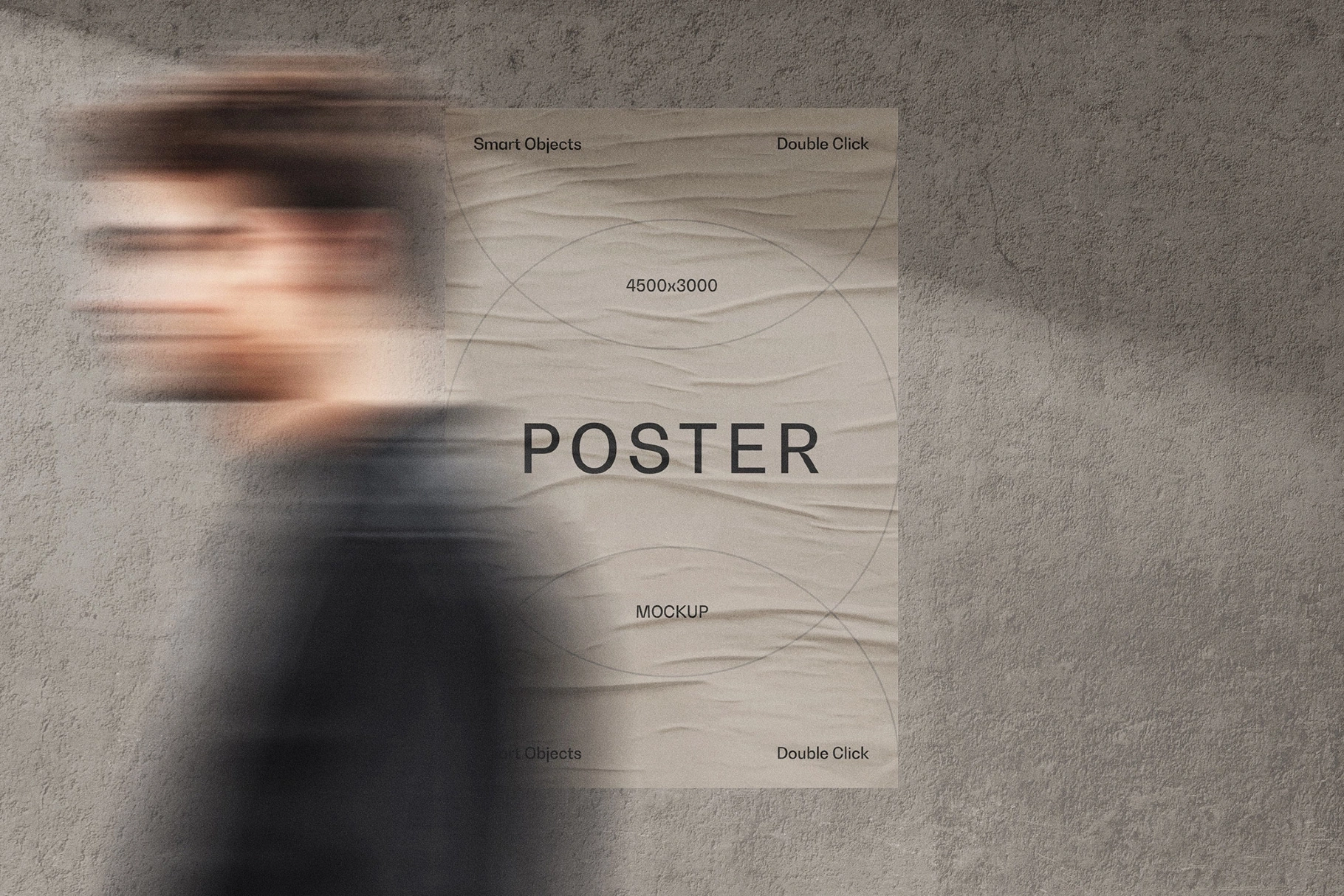 Raw Concrete Wall Poster Mockup