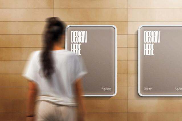 Mall Poster Lightbox Mockup