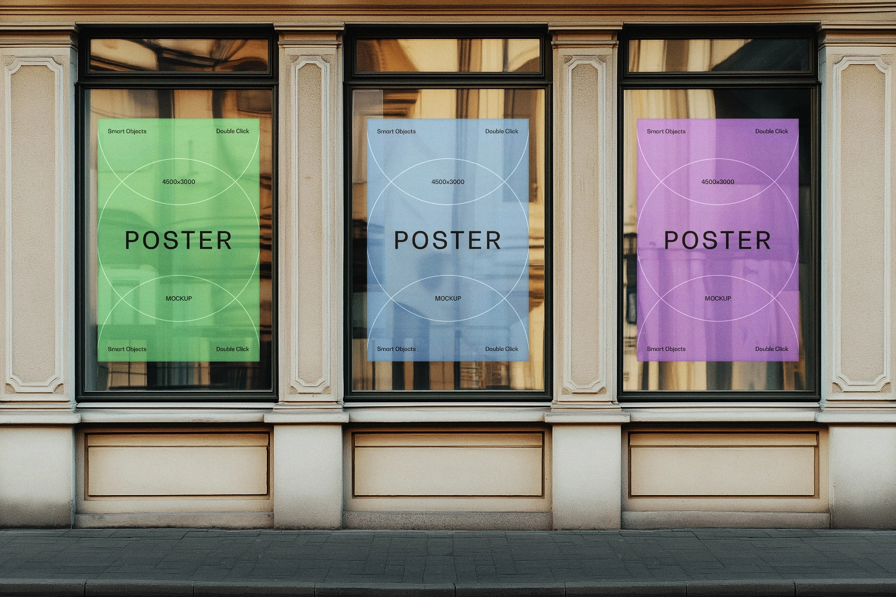 Storefront Window Posters Mockup