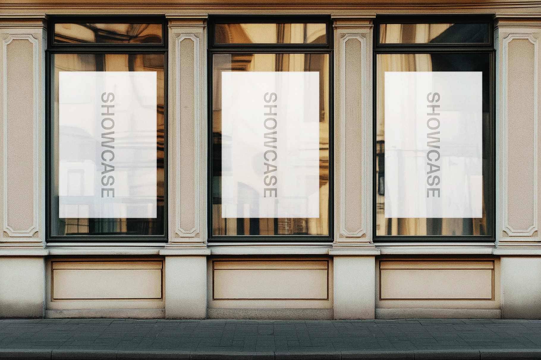 Storefront Window Posters Mockup
