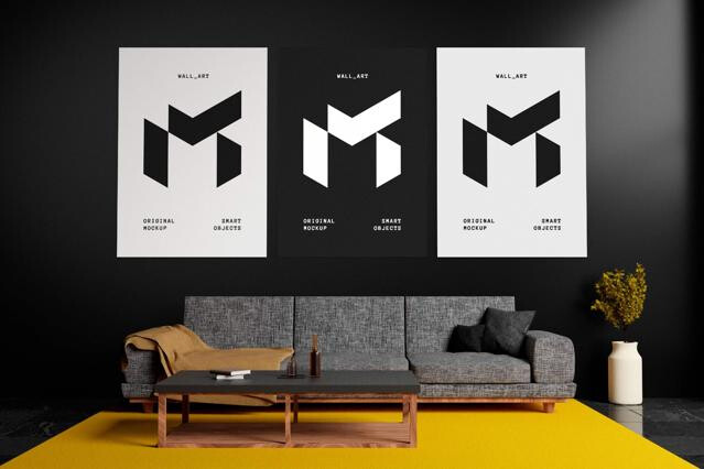 Living Room Poster Mockup