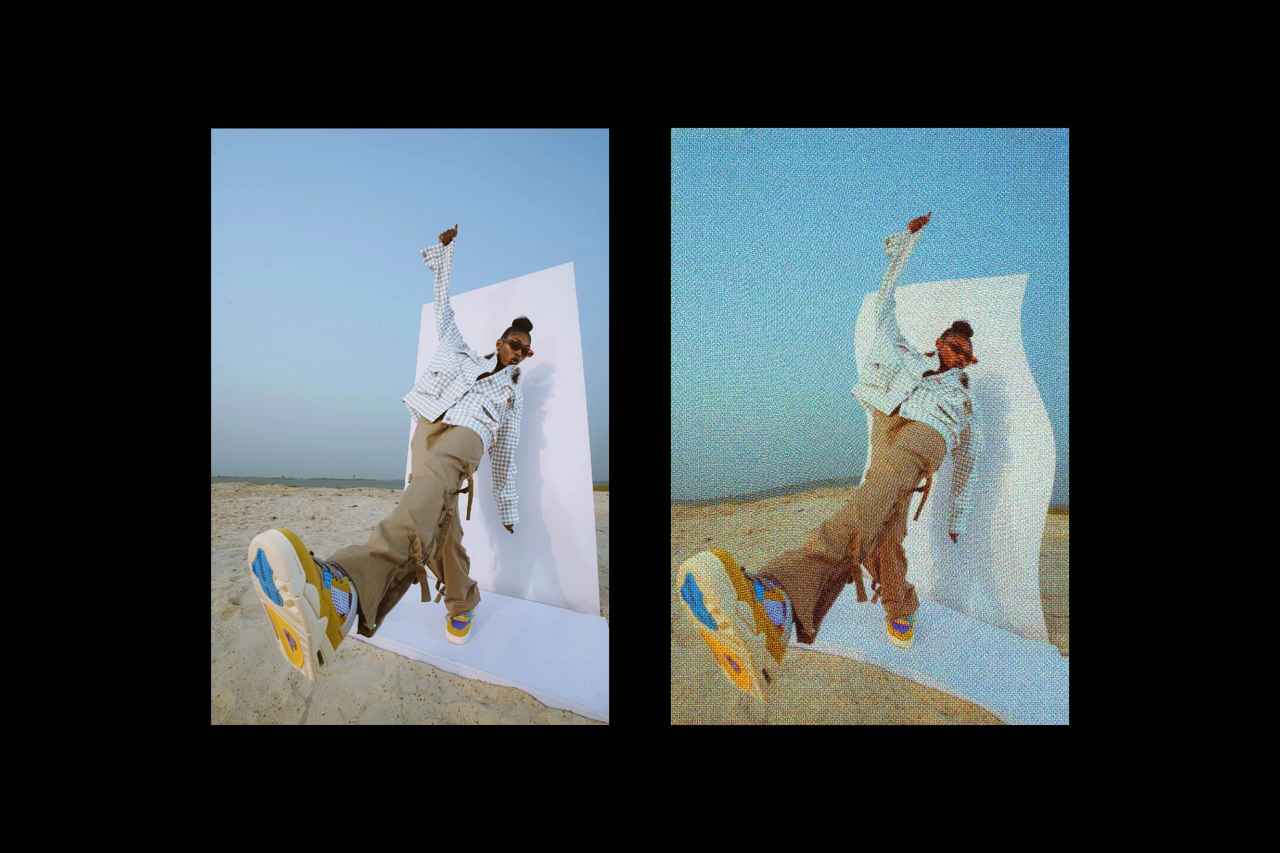 Vertical TV Flicker Photo Effect