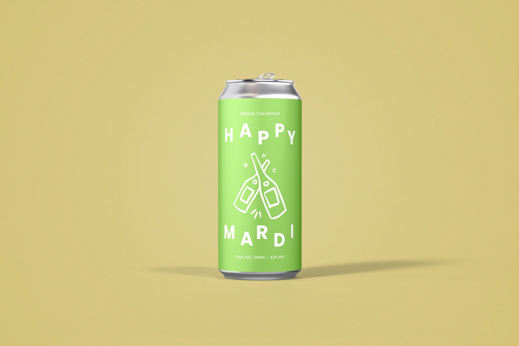 500 ML Can Mockup