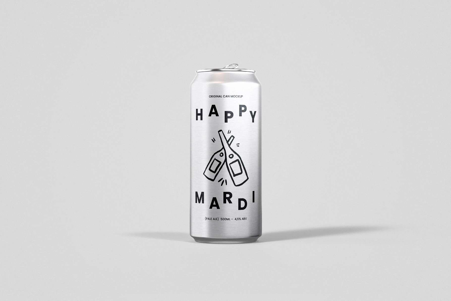 500 ML Can Mockup