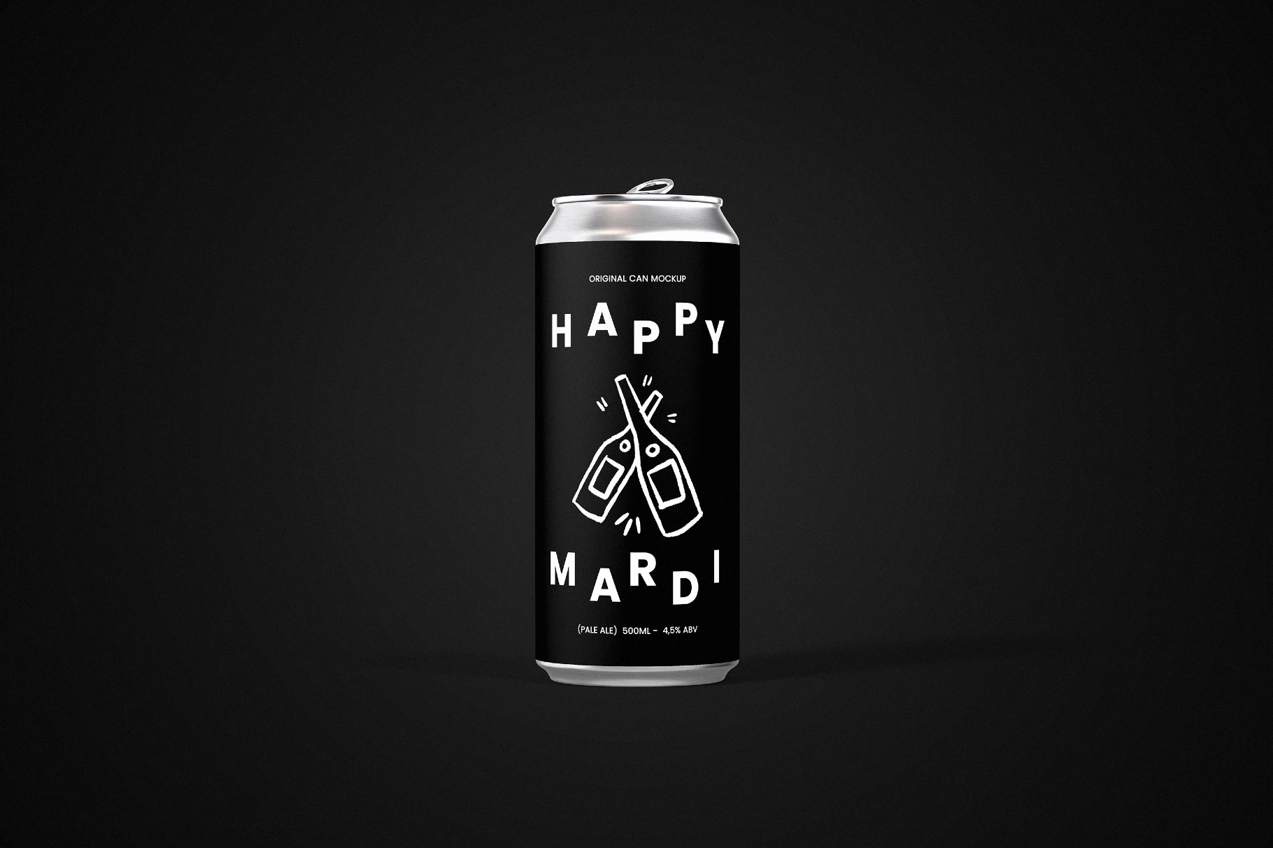 500 ML Can Mockup
