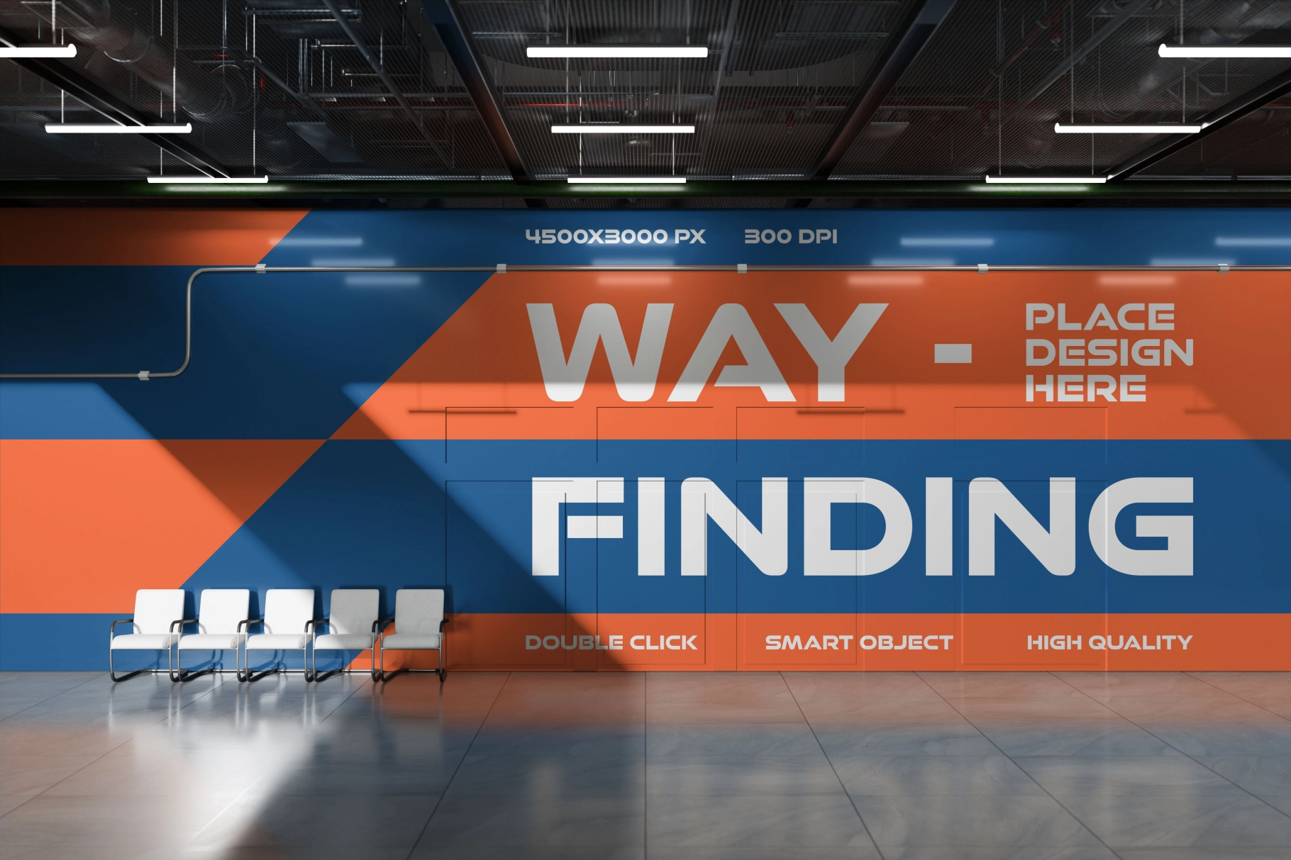 Wayfinding Wall Mockup
