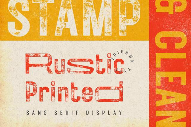 Rustic Printed - Display Font