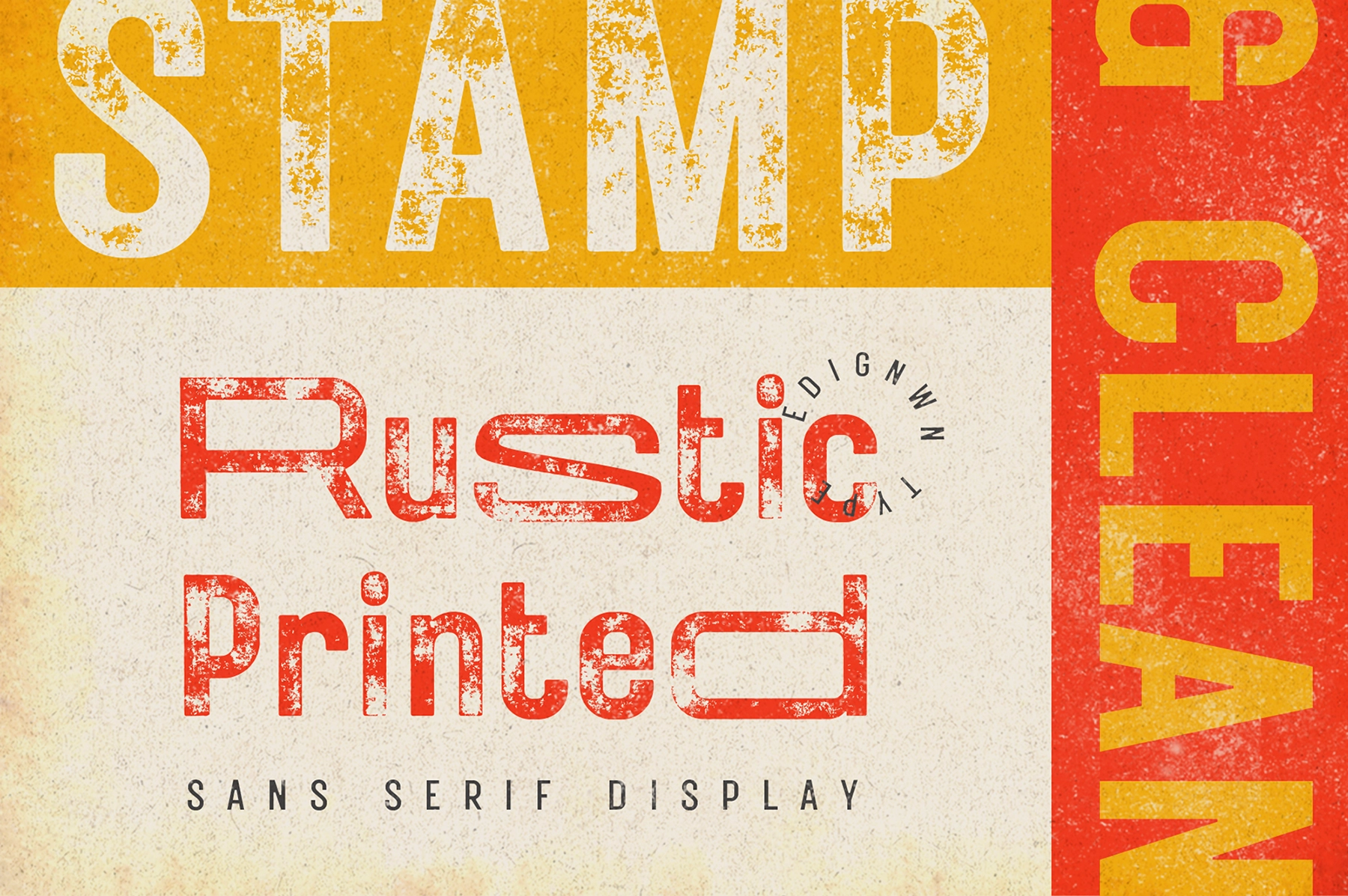 Rustic Printed - Display Font