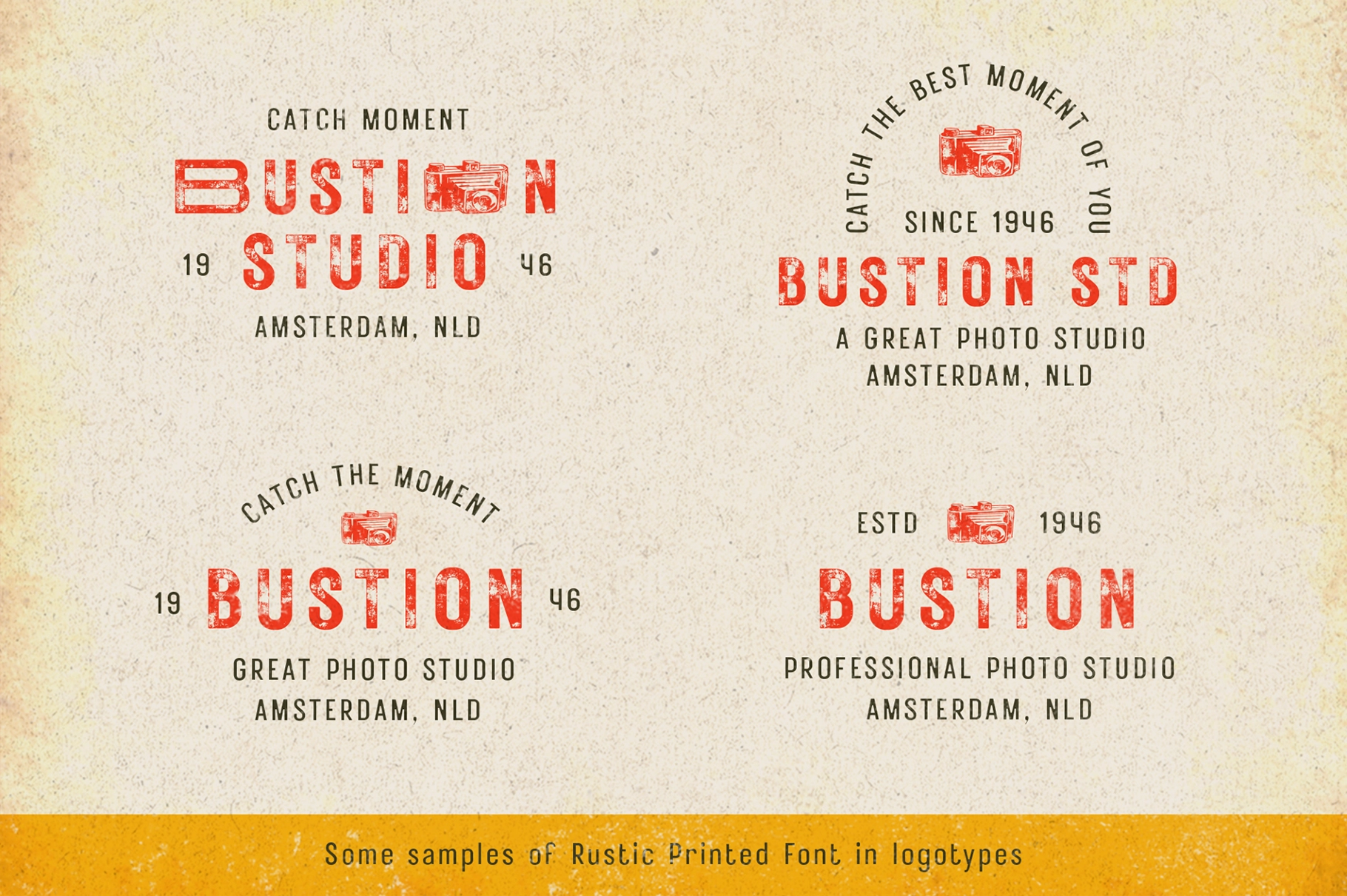 Rustic Printed - Display Font