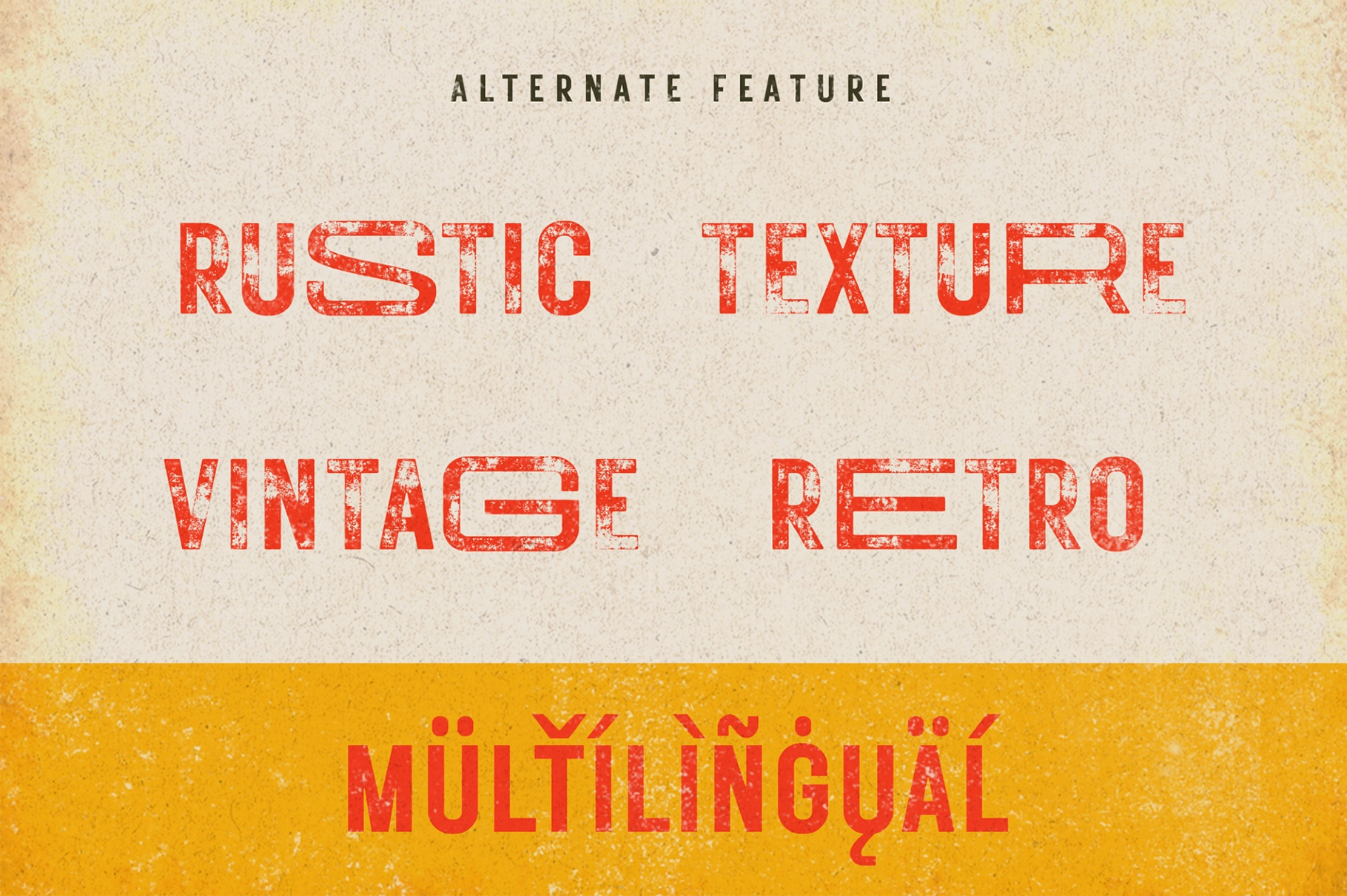 Rustic Printed - Display Font