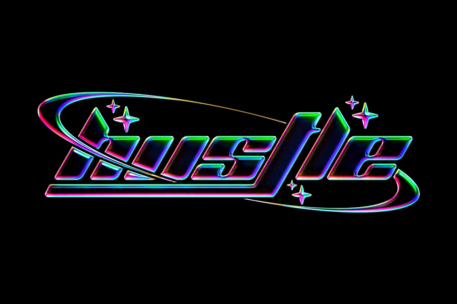 Galaxy Chrome Text & Logo Effect