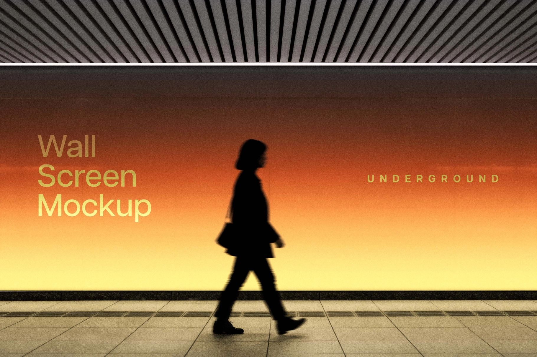 Underground Wall Screen Mockup