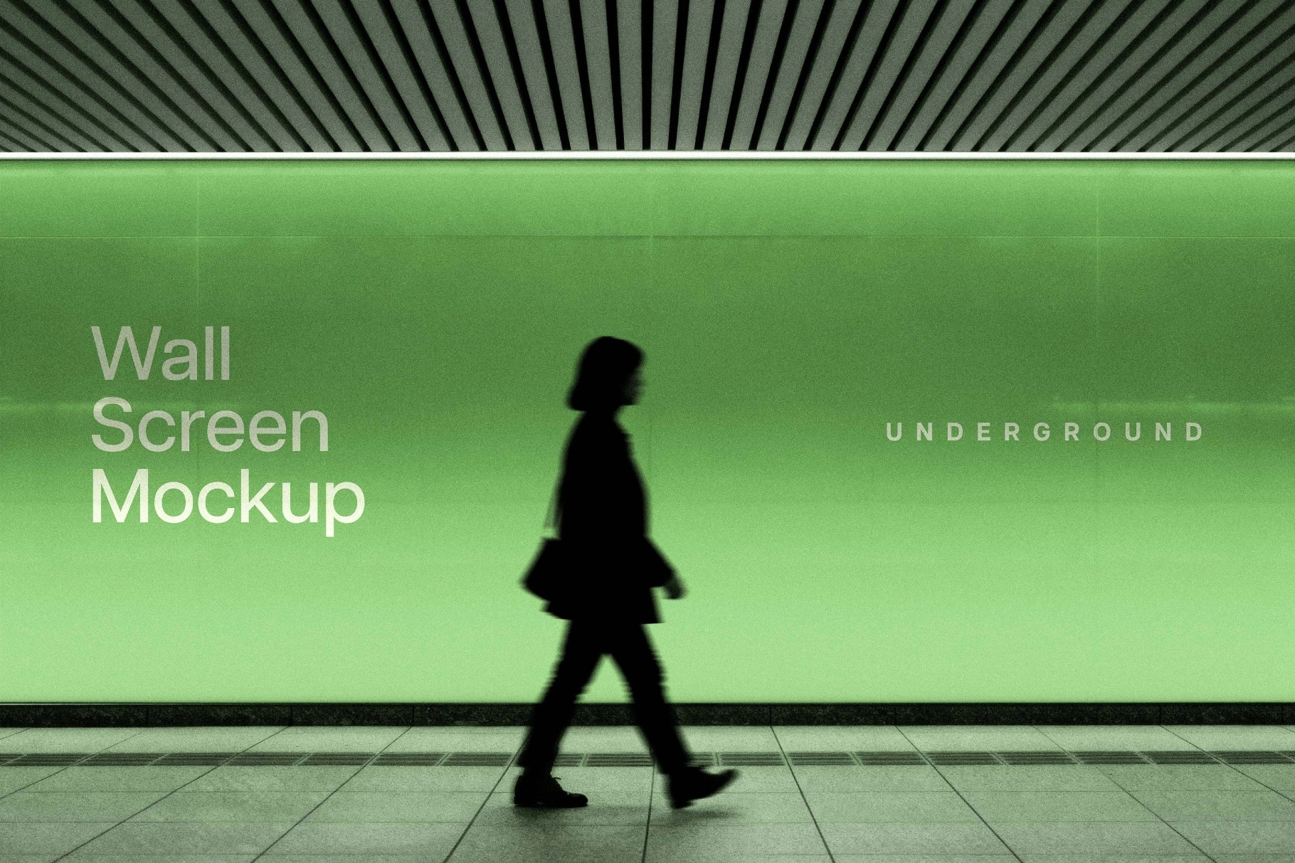 Underground Wall Screen Mockup