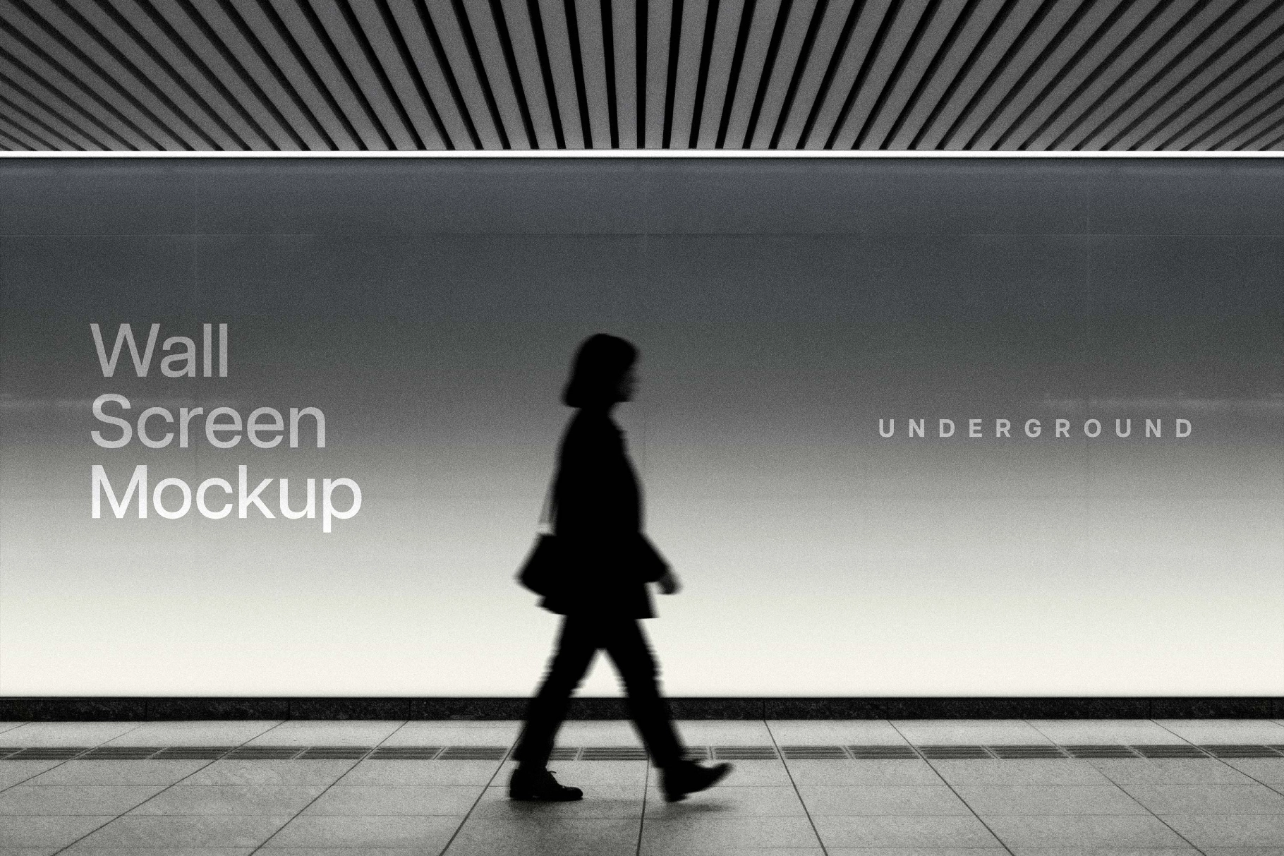 Underground Wall Screen Mockup